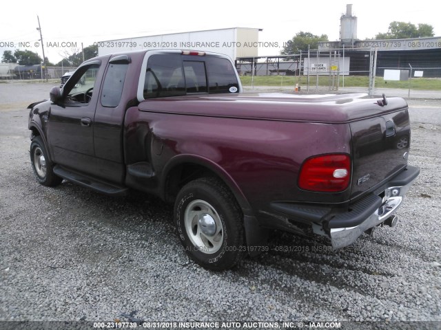 1FTRX08L3WKA62474 - 1998 FORD F150 BURGUNDY photo 3