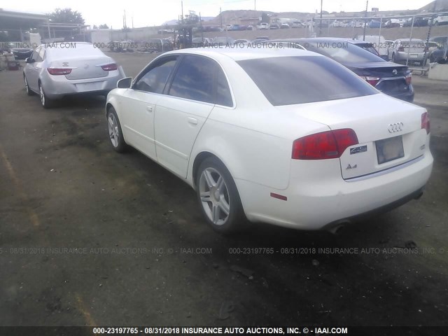 WAUDF78E16A146061 - 2006 AUDI A4 2.0T QUATTRO WHITE photo 3