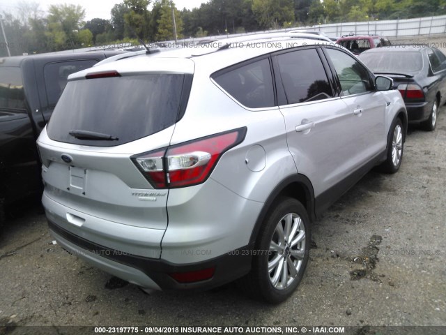 1FMCU0JDXHUC34102 - 2017 FORD ESCAPE TITANIUM SILVER photo 4