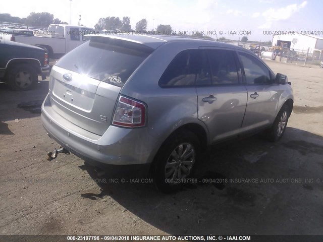 2FMDK49C87BA54957 - 2007 FORD EDGE SEL PLUS SILVER photo 4