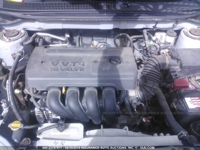 2T1KR32E85C420305 - 2005 TOYOTA COROLLA MATRIX XR GRAY photo 10