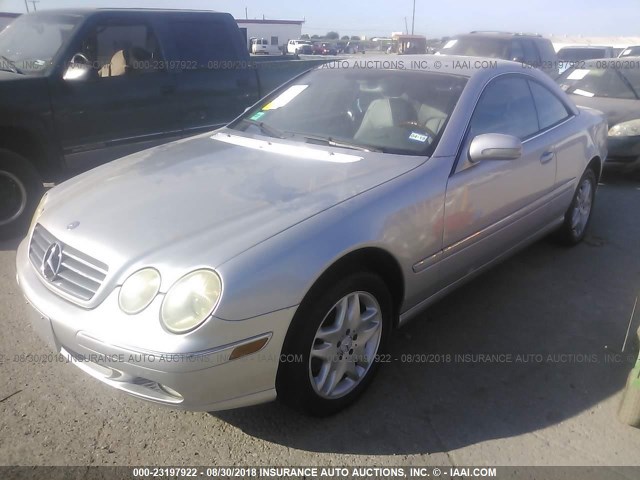 WDBPJ75J02A029306 - 2002 MERCEDES-BENZ CL 500 SILVER photo 2