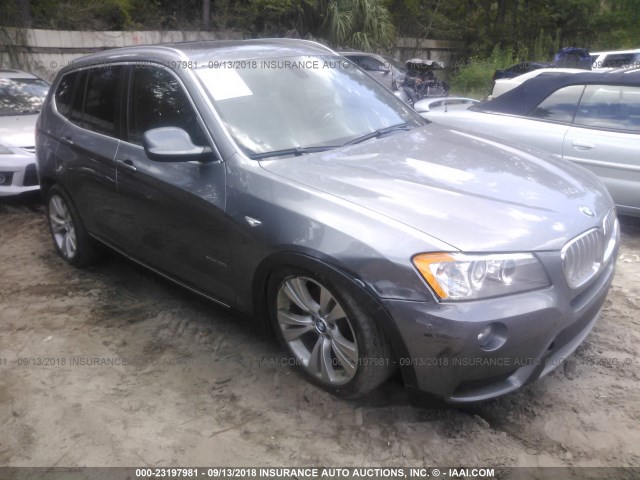 5UXWX7C55DL981807 - 2013 BMW X3 XDRIVE35I GRAY photo 1