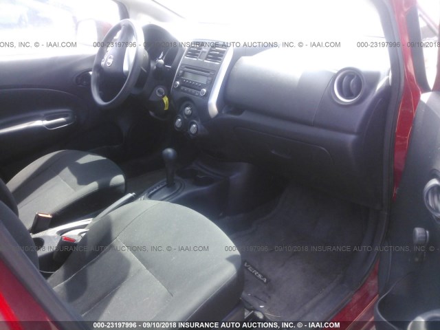 3N1CE2CP4EL422689 - 2014 NISSAN VERSA NOTE S/S PLUS/SV/SL RED photo 5