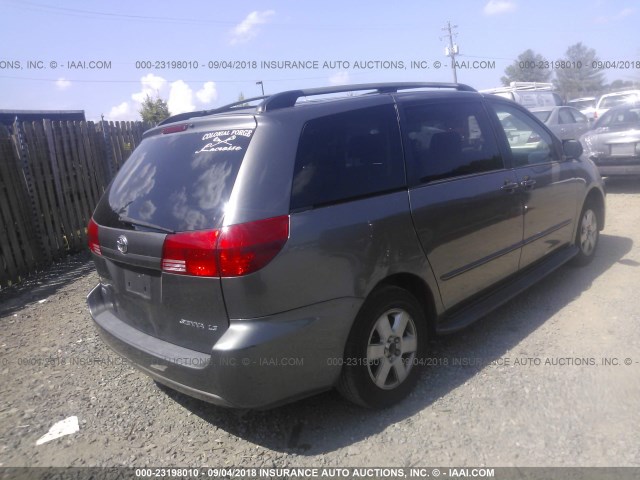 5TDZA23C14S043075 - 2004 TOYOTA SIENNA CE/LE GRAY photo 4