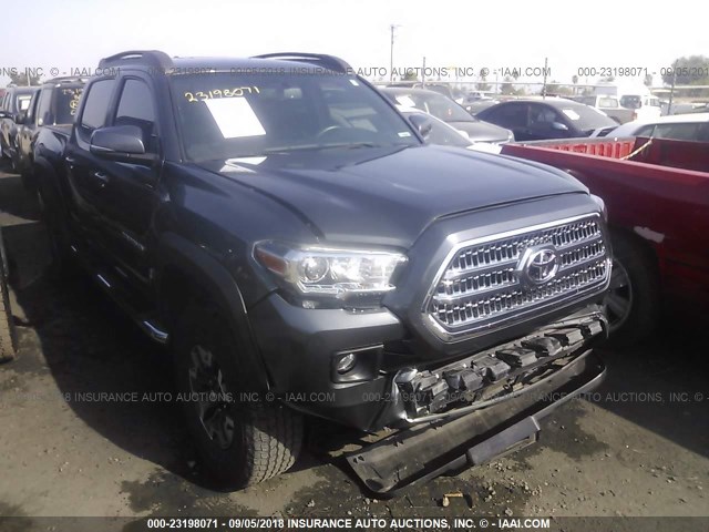 3TMCZ5AN8GM013094 - 2016 TOYOTA TACOMA DBL CAB/SR/SR5/TRD SPT/OR GRAY photo 1