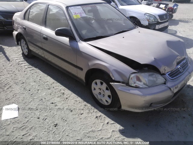 1HGEJ6673YL045598 - 2000 HONDA CIVIC LX GOLD photo 1