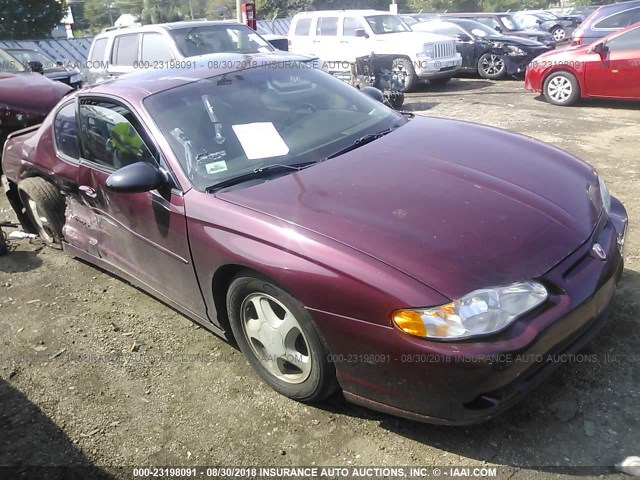 2G1WX12K139335703 - 2003 CHEVROLET MONTE CARLO SS ბურგუნდია ფოტო 1
