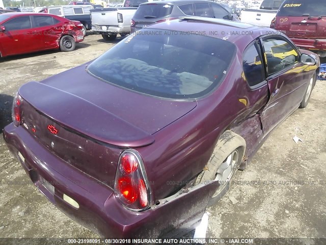 2G1WX12K139335703 - 2003 CHEVROLET MONTE CARLO SS BURGUNDY photo 4