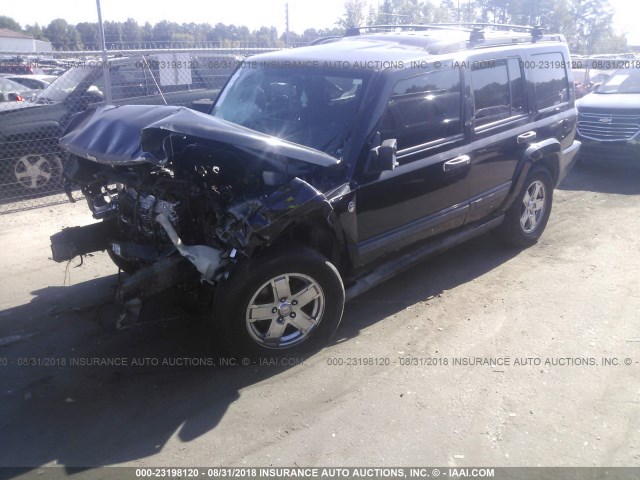 1J8HG48N56C188746 - 2006 JEEP COMMANDER BLACK photo 2