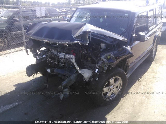 1J8HG48N56C188746 - 2006 JEEP COMMANDER BLACK photo 6