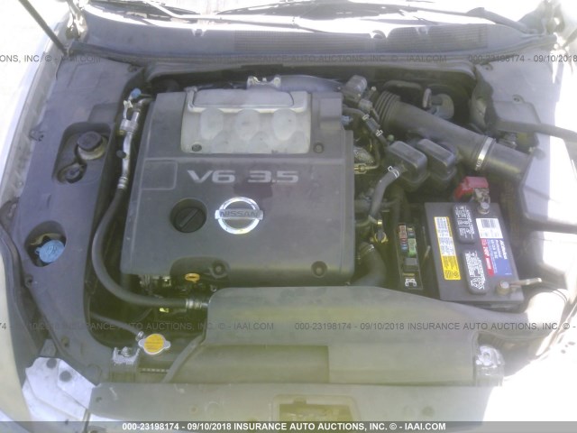 1N4BA41E74C872290 - 2004 NISSAN MAXIMA SE/SL SILVER photo 10