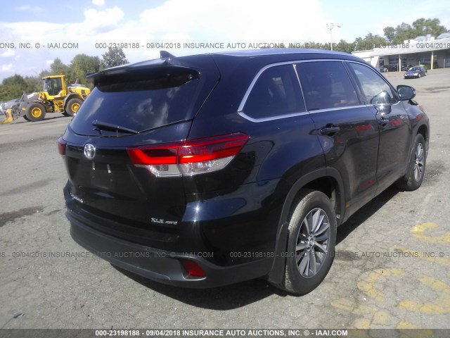 5TDJZRFH0HS518467 - 2017 TOYOTA HIGHLANDER SE/XLE BLACK photo 4