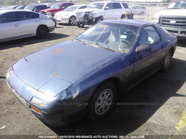 JM1FC3313H0538646 - 1987 MAZDA RX7 BLUE photo 2