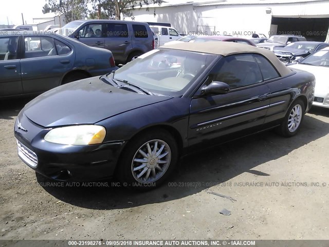 1C3EL55U51N593305 - 2001 CHRYSLER SEBRING LXI BLUE photo 2