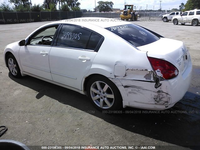 1N4BA41E76C827725 - 2006 NISSAN MAXIMA SE/SL WHITE photo 3