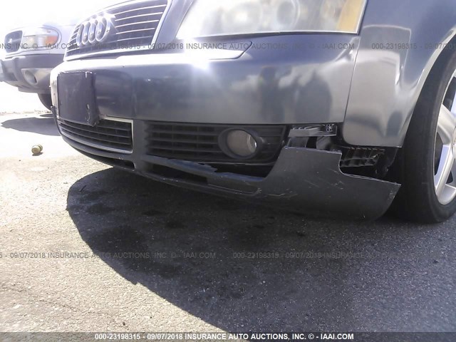 WAUJT68E23A149178 - 2003 AUDI A4 3.0 GRAY photo 6