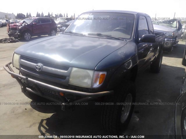 4TAVL52N2WZ098595 - 1998 TOYOTA TACOMA XTRACAB GREEN photo 2