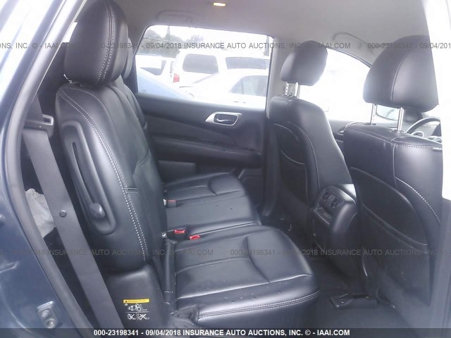 5N1AR2MNXEC724291 - 2014 NISSAN PATHFINDER S/SV/SL/PLATINUM BLUE photo 8