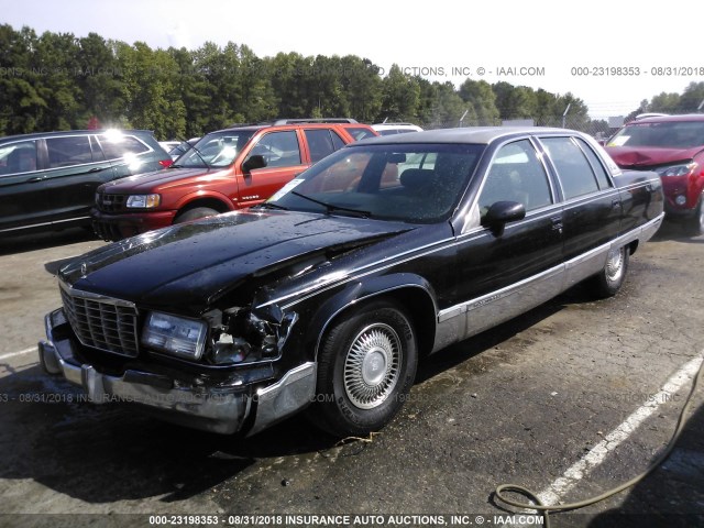 1G6DW52P1RR715663 - 1994 CADILLAC FLEETWOOD BROUGHAM BLACK photo 2