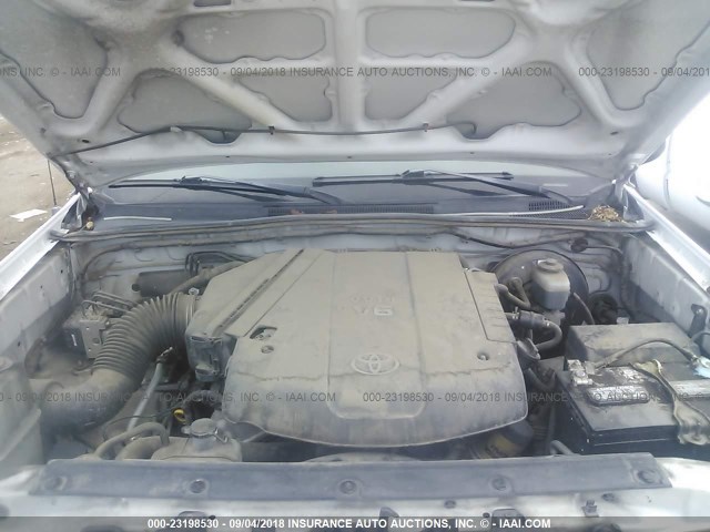 5TELU42N86Z298145 - 2006 TOYOTA TACOMA DOUBLE CAB 白色 照片 10