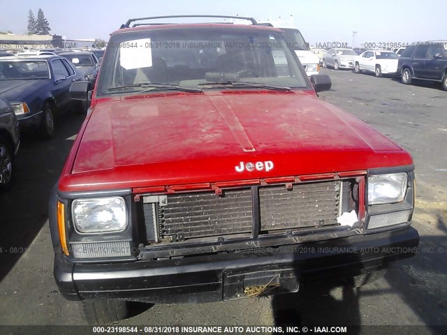 1J4FT68S4TL279993 - 1996 JEEP CHEROKEE SPORT/CLASSIC RED photo 6