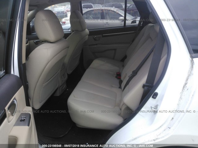 5XYZG3ABXBG085236 - 2011 HYUNDAI SANTA FE GLS WHITE photo 8