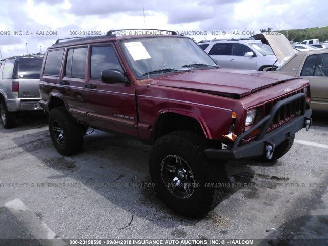 1J4FJ28S9WL235989 - 1998 JEEP CHEROKEE SE RED photo 1