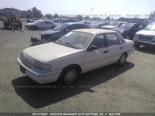 2FAPP36X6NB156135 - 1992 FORD TEMPO GL CREAM photo 2