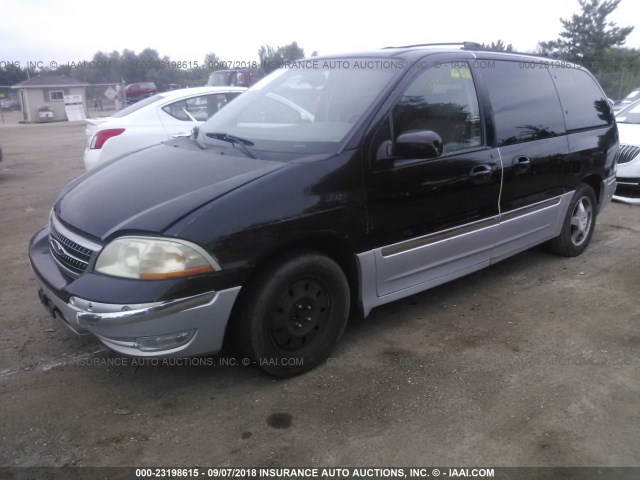 2FMZA5341YBB43920 - 2000 FORD WINDSTAR SEL BLACK photo 2