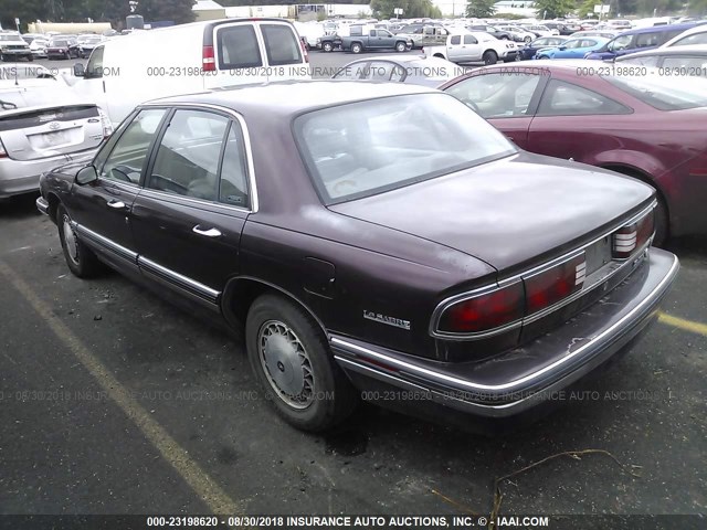 1G4HR52L7SH486027 - 1995 BUICK LESABRE LIMITED MAROON photo 3