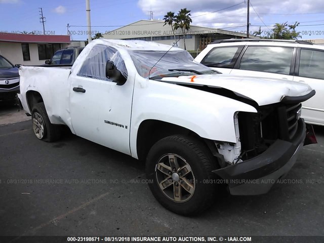 1GTEC14X78Z212511 - 2008 GMC SIERRA C1500 WHITE photo 1