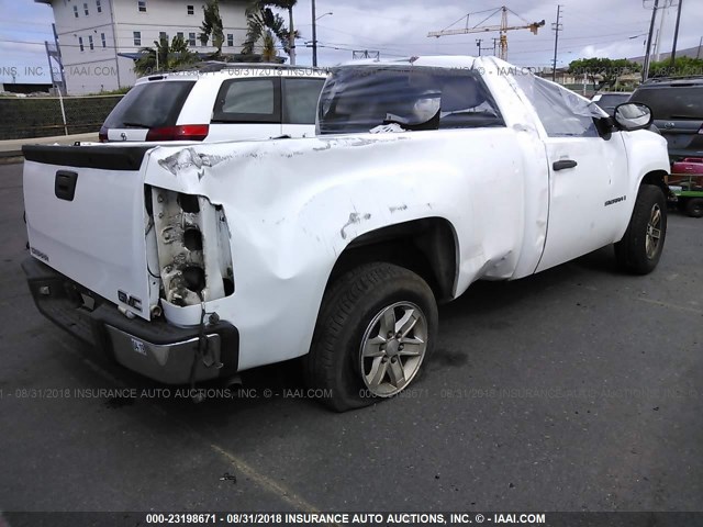 1GTEC14X78Z212511 - 2008 GMC SIERRA C1500 WHITE photo 4