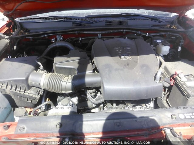 3TMCZ5AN0GM026759 - 2016 TOYOTA TACOMA DBL CAB/SR/SR5/TRD SPT/OR ORANGE photo 10