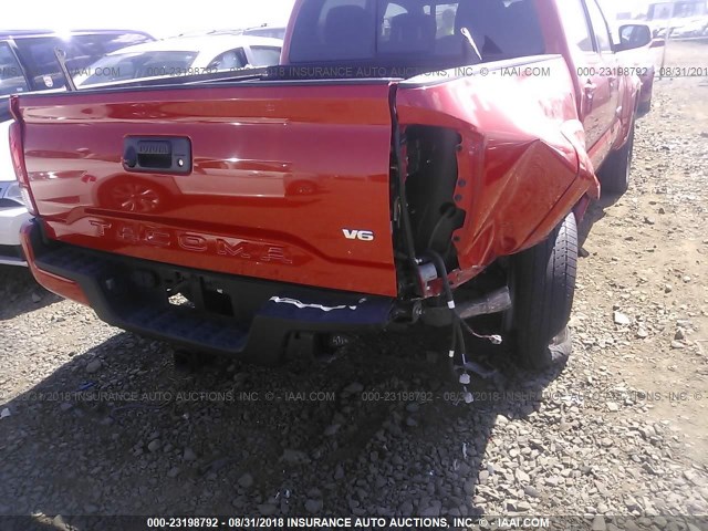 3TMCZ5AN0GM026759 - 2016 TOYOTA TACOMA DBL CAB/SR/SR5/TRD SPT/OR ORANGE photo 6