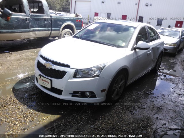 1G1PE5SB5D7115808 - 2013 CHEVROLET CRUZE LT WHITE photo 2