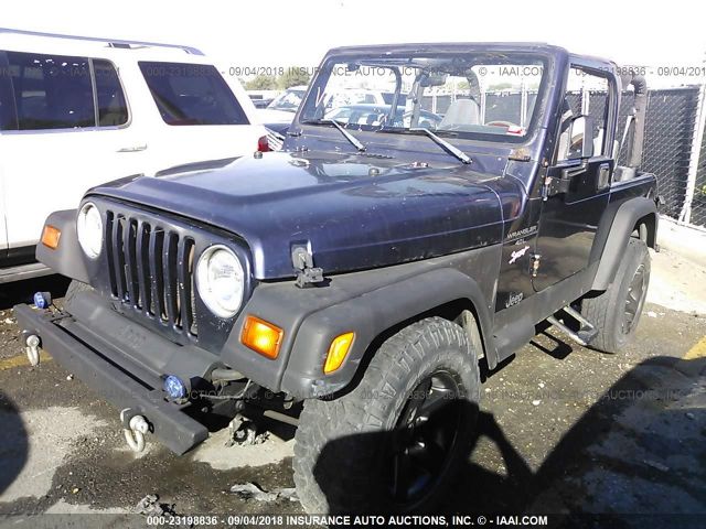 1J4FY19S7WP738112 - 1998 JEEP WRANGLER / TJ SPORT Dark Blue photo 2