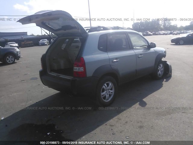 KM8JN12D87U617639 - 2007 HYUNDAI TUCSON SE/LIMITED GREEN photo 4