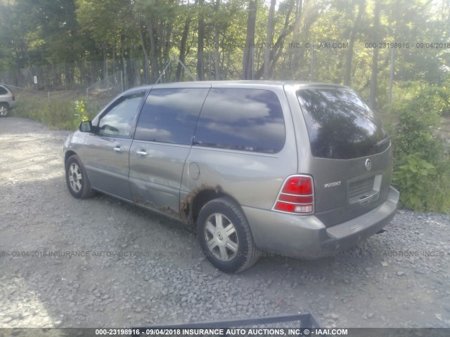 2MRZA20274BJ19893 - 2004 MERCURY MONTEREY GRAY photo 3