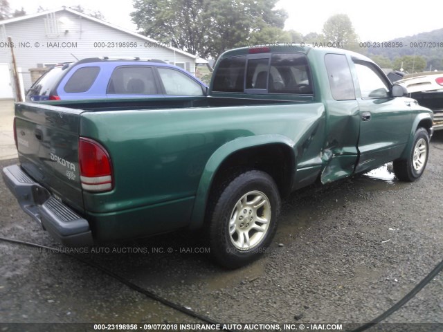 1D7HL12X53S239150 - 2003 DODGE DAKOTA SXT GREEN photo 4