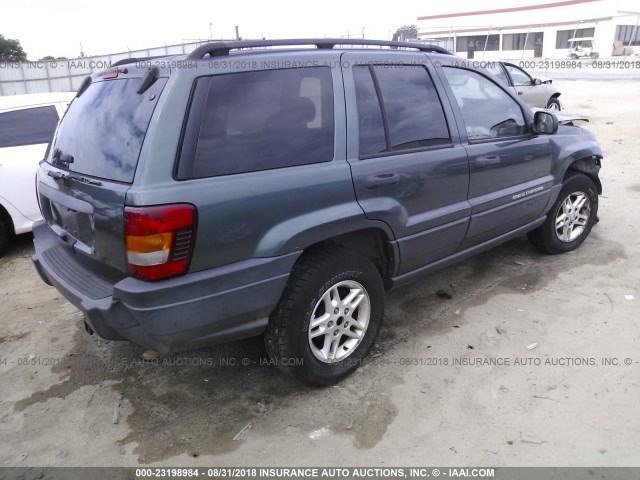 1J4GW48S74C166637 - 2004 JEEP GRAND CHEROKEE LAREDO/COLUMBIA/FREEDOM 绿色 照片 4