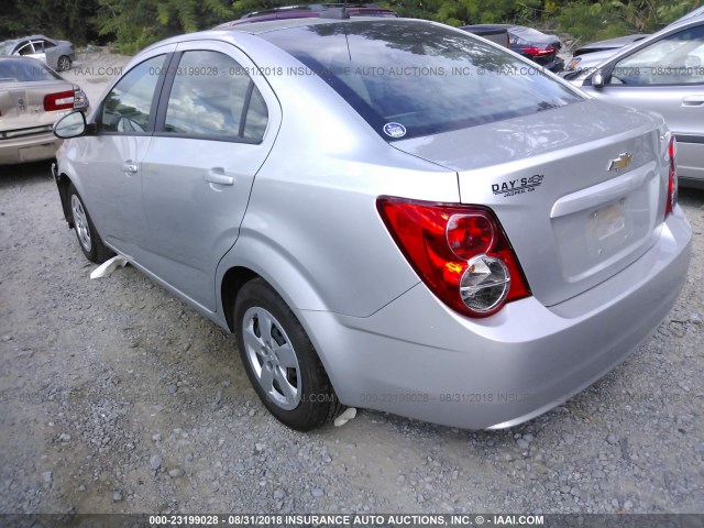 1G1JA5SH8F4215069 - 2015 CHEVROLET SONIC LS SILVER photo 3