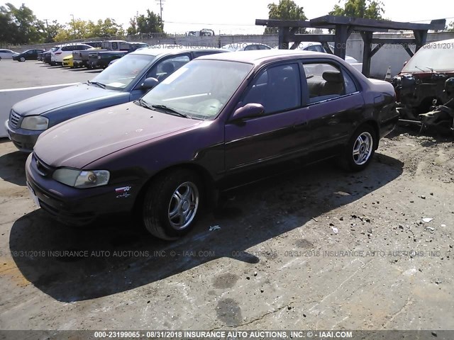 2T1BR18E0WC004343 - 1998 TOYOTA COROLLA VE/CE/LE 勃艮第红 照片 2