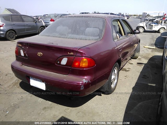 2T1BR18E0WC004343 - 1998 TOYOTA COROLLA VE/CE/LE 勃艮第红 照片 4