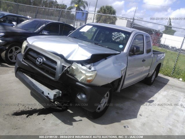 5TETX22N48Z544249 - 2008 TOYOTA TACOMA ACCESS CAB SILVER photo 2