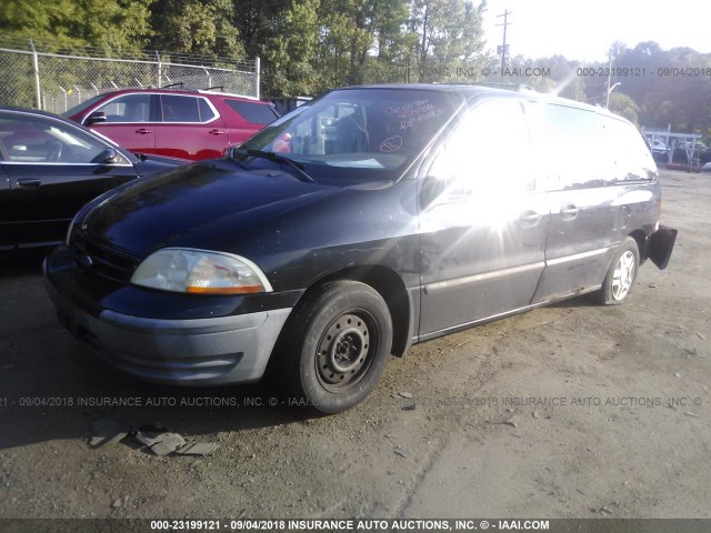 2FMZA5148YBB83611 - 2000 FORD WINDSTAR LX BLACK photo 2