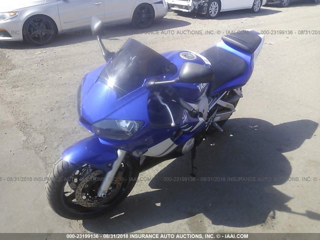 JYARJ04E8YA009654 - 2000 YAMAHA YZFR6 L BLUE photo 2