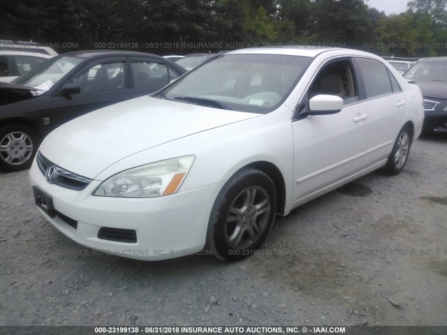 1HGCM56847A216046 - 2007 HONDA ACCORD EX WHITE photo 2