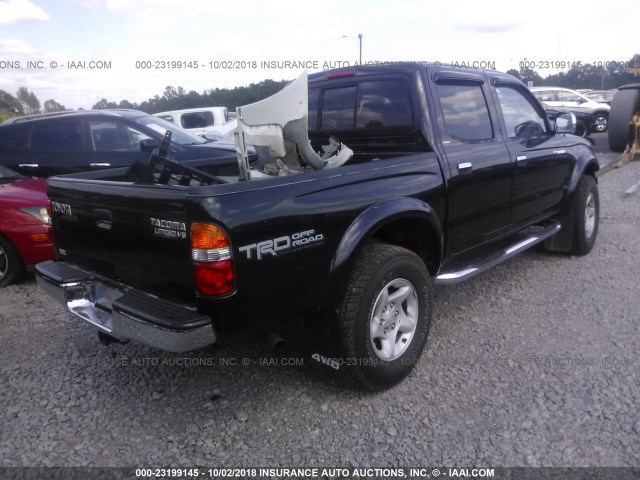 5TEHN72N02Z886474 - 2002 TOYOTA TACOMA DOUBLE CAB 黑色 照片 4