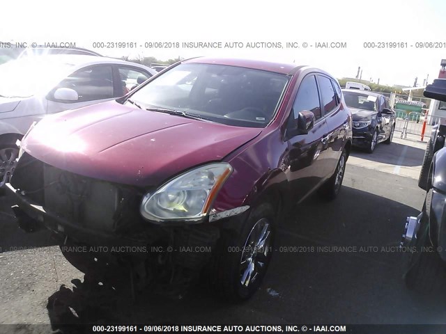 JN8AS5MT2AW014629 - 2010 NISSAN ROGUE S/SL/KROM RED photo 2